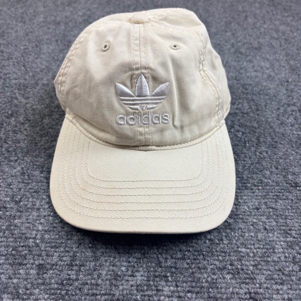 ADIDAS Women’s Relaxed Strap Back Hat Cream/white Trefoil One Size Fits Most - Picture 9 of 9